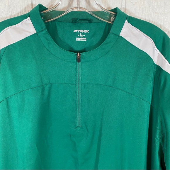 Mens Tonix Green and White Short Sleeve Jacket L - Picture 2 of 5
